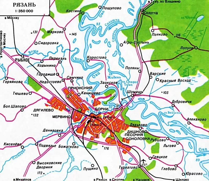 Карта окрестностей города. Г Рязань на карте. Карта г Рязань с улицами. Рязань карта города. Город Рязань карта с районами Рязани.