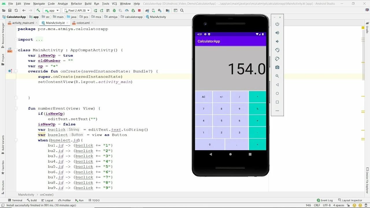 Разработка android приложений с нуля kotlin. Калькулятор андроид. Калькулятор на андроид студио. Калькулятор на Kotlin. Приложения на Kotlin.