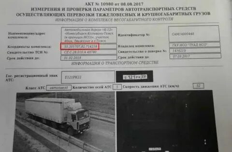 Проверка штрафов весового контроля