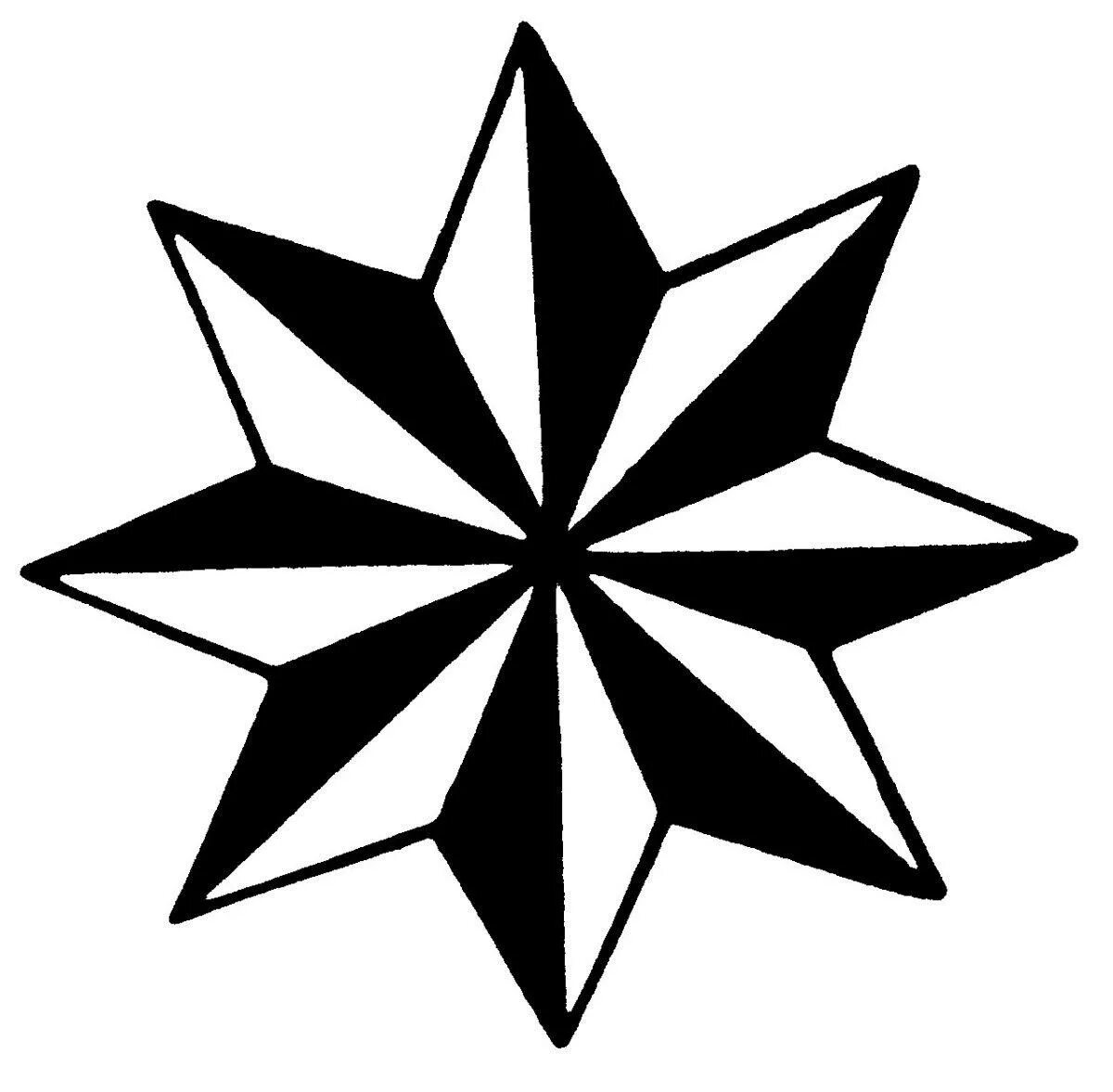 Октаграмма восьмиконечная звезда. Поставь 8 звезд