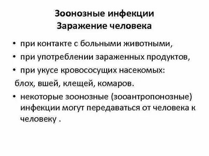 Зоонозные инфекции это заболевания