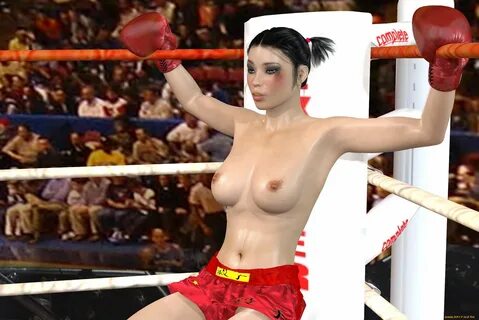 Nude female boxing