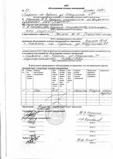 Акт на вырубку деревьев образец