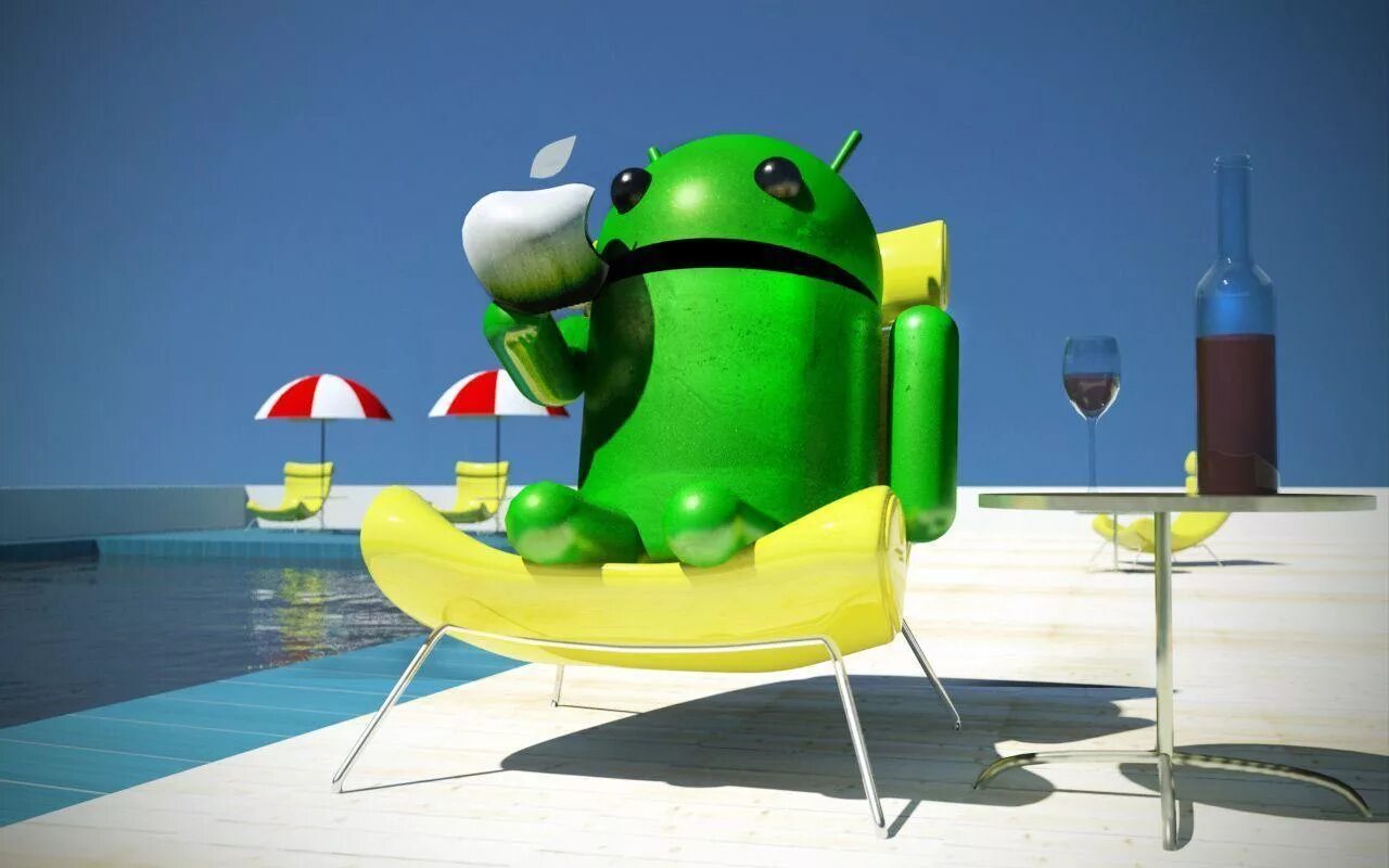 Android cool. Android eat apple. включи фотографии андроида.