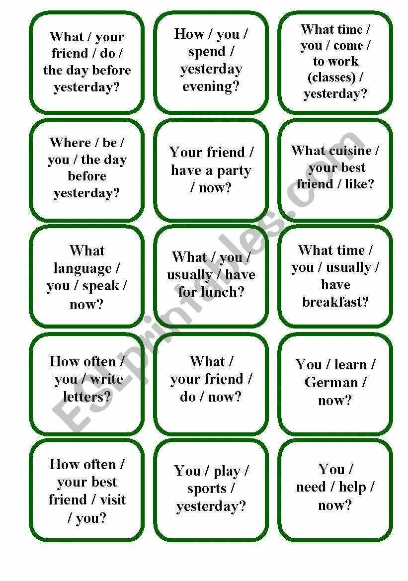 Past speaking activities. Present simple vs present continuous speaking cards. present simple present continuous cards. past simple questions speaking cards. вопросы в past simple speaking cards.