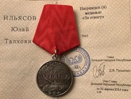 Медаль за храбрость 2024