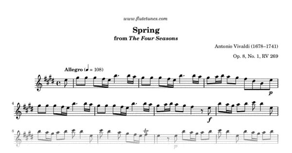 Spring vivaldi. Вивальди зима ноты для фортепиано. antonio vivaldi winter ноты фортепиано. vivaldi la primavera spring note.