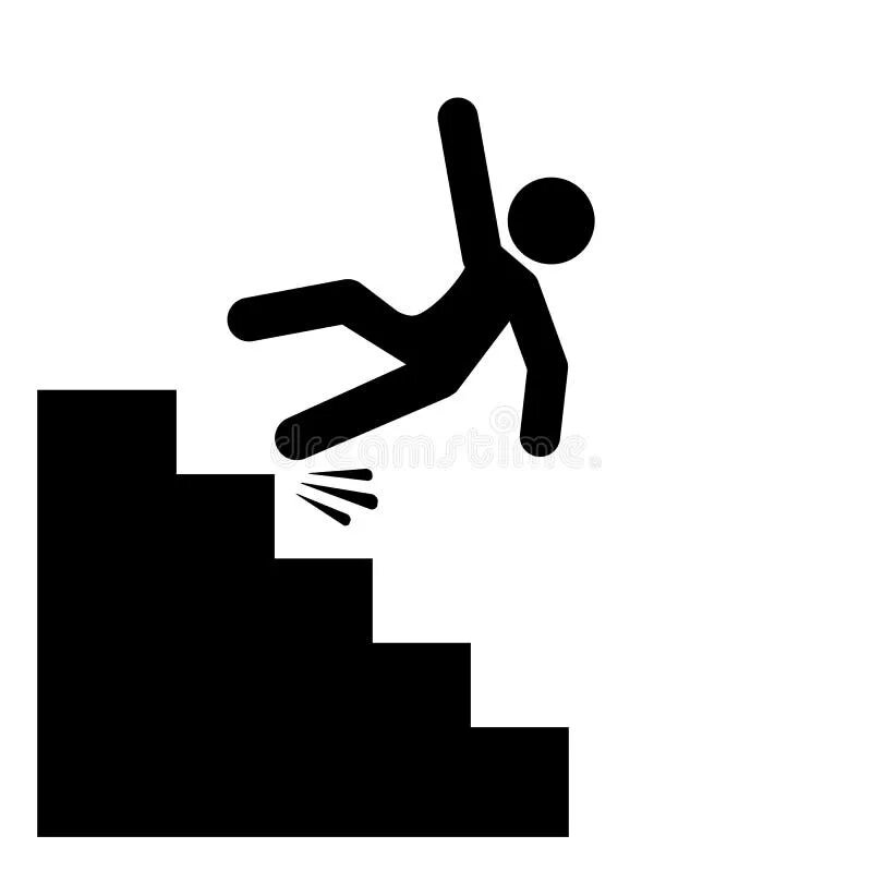 Падающий человечек. Человечек падает с лестницы. Значок лестницы. Знак падение с лестницы.
