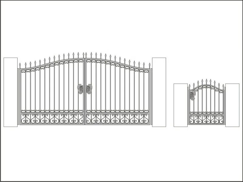 схемы кованных ворот. ворота распашные решетчатые из профильной трубы 60/40 и 20/20. ворота металлические распашные 4000х4300 с калиткой чертеж. ворота металлические распашные с рисунком. калитка распашные трубы.