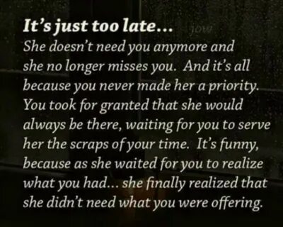 That i realized she was leaving me