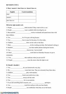 Have to has to should exercises