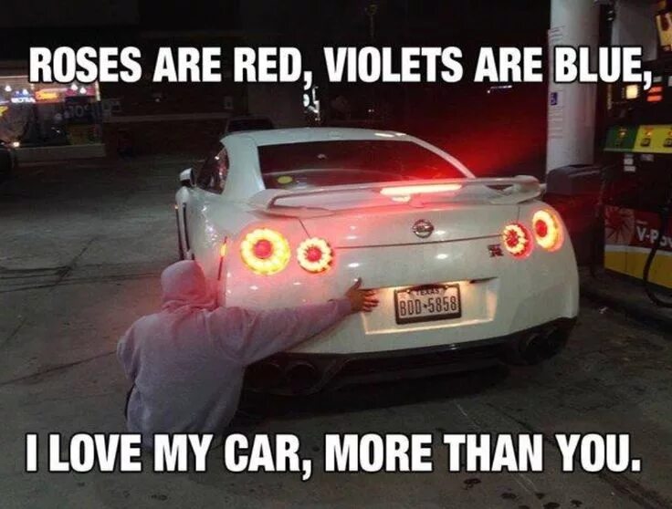 This are not my car. I&#039;m in love with my car. love is in car. look at my car. (i/think) of selling my car. would you.