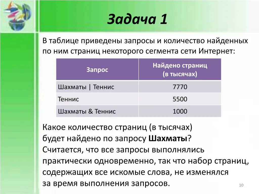 Запросы и количество найденных по ним страниц некоторого сегмента. Запросы и количество страниц. Задачи на поисковые запросы. Найти количество страниц по запросу.