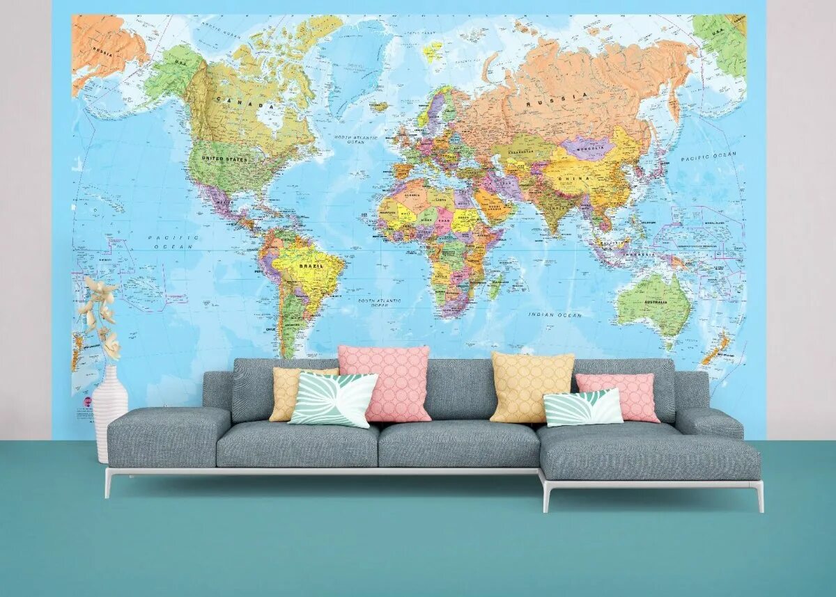 Географические карты дома. Фотообои карта. Фотообои карта мира. Обои карта. Карта мира в интерьере.