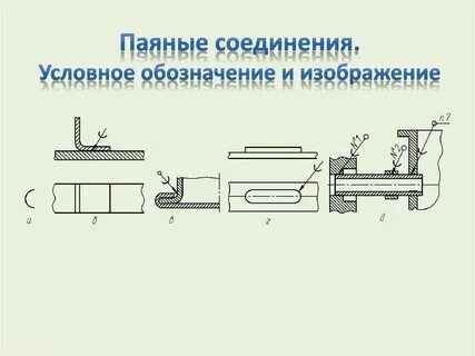 Паяное соединение на чертеже