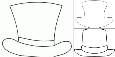 шляпа шаблон для вырезания