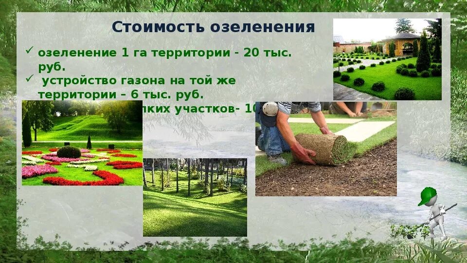 Презентация по озеленению. Работы по озеленению презентация. Озеленение города презентация. Проблематика озеленения городских территорий