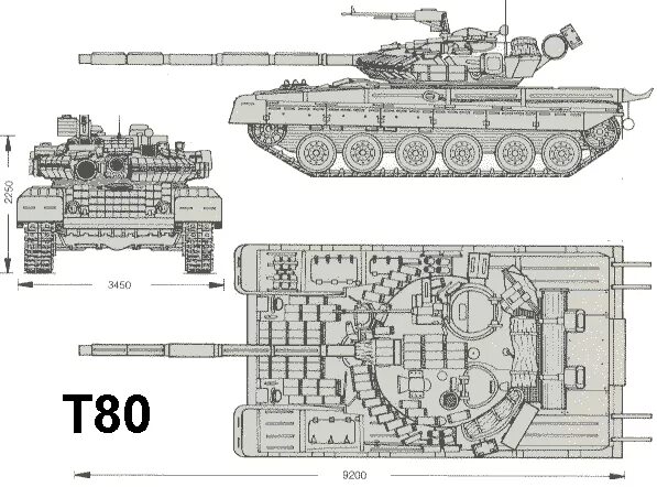 Т 80 размеры