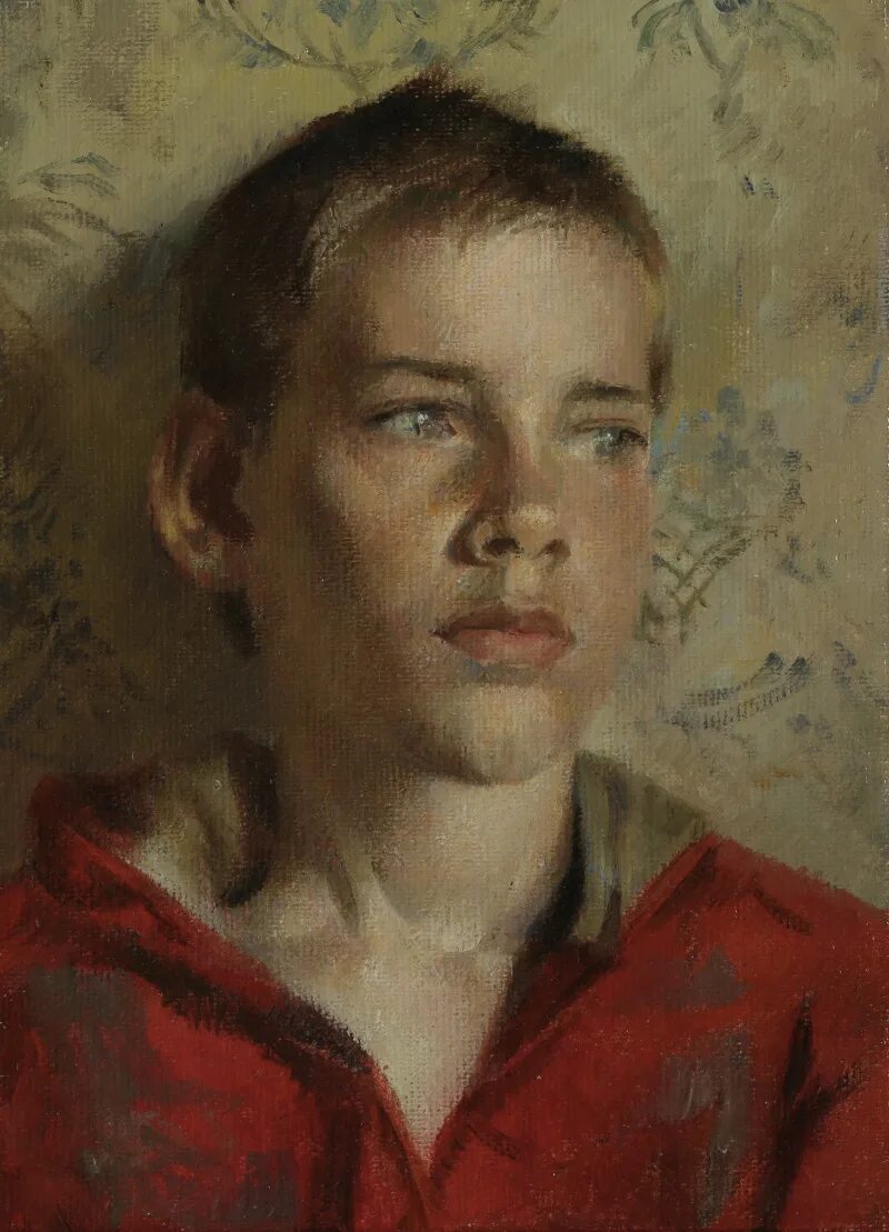 Портрет подростка. Мужской портрет маслом.