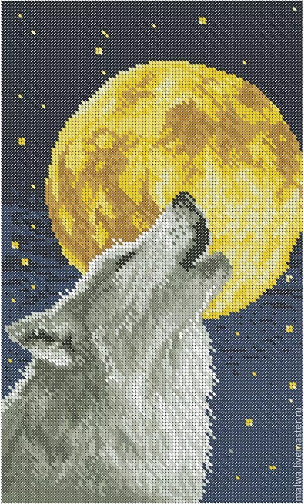 Вышивка бисером луны фото Рисунок на ткани Арт Соло "Под луной", 20x25 см купить в интернет-магазине по