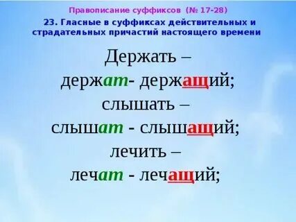 Тающий это действительное причастие