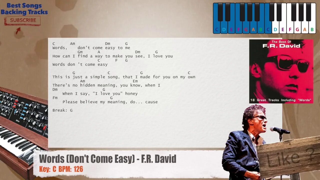 David Words don't come easy. F.R. David Words текст. Words f.r.David Ноты. Words песня. Песня come easy