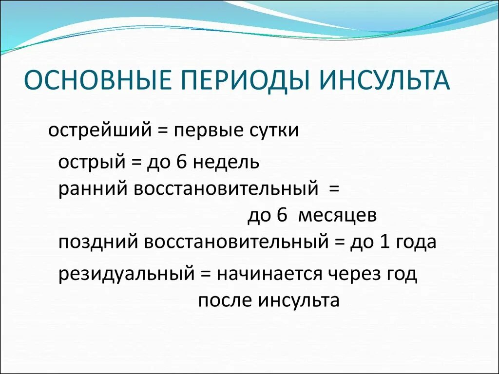 Ишемический инсульт восстановительный период. Периоды реабилитации после инсульта. Периоды ишемического инсульта классификация. Восстановительный период ОНМК сроки. Восстановительные периоды инсульта.