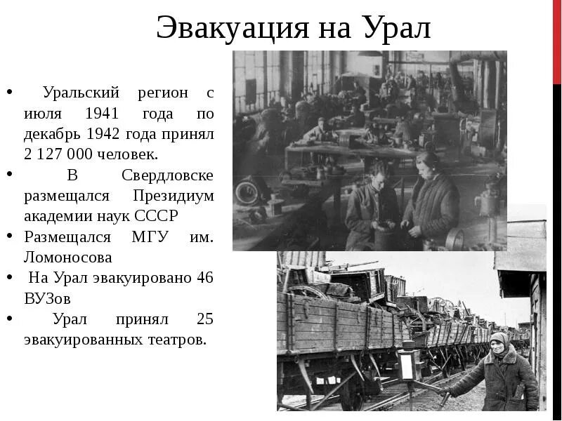 Роль урала в великой отечественной войне. Эвакуированные заводы на Урале 1941. Эвакуация заводов на Урал в 1941 году. Эвакуированные заводы в годы ВОВ за Урал. Эвакуированные заводы в Пермь 1941 год.