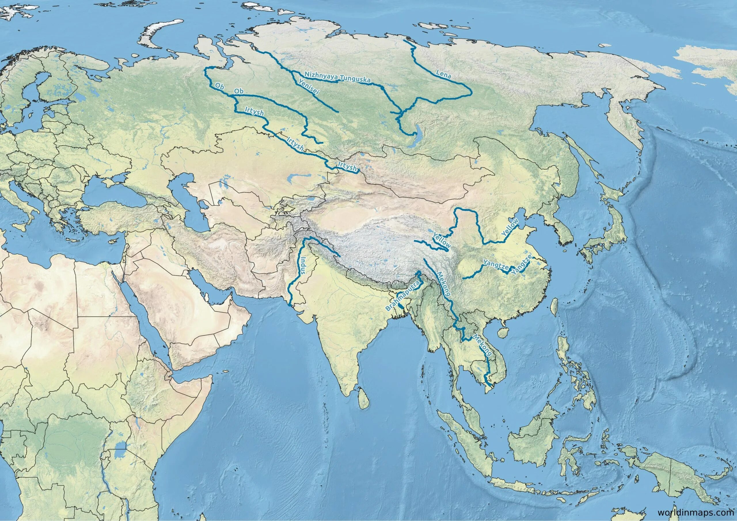 Реки и озера азии. Asia Map. Реки Азии. World Map Rivers. Реки Азии на карте.