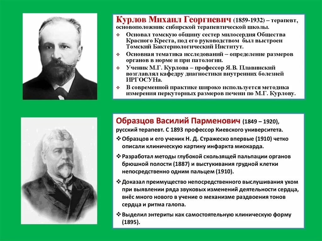 История развития терапевтической стоматологии. Г. А. Основоположники терапевтической школы. Захарьин – выдающийся клиницист.