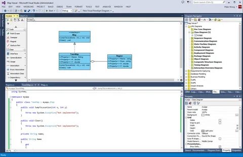Диаграмма классов в visual studio