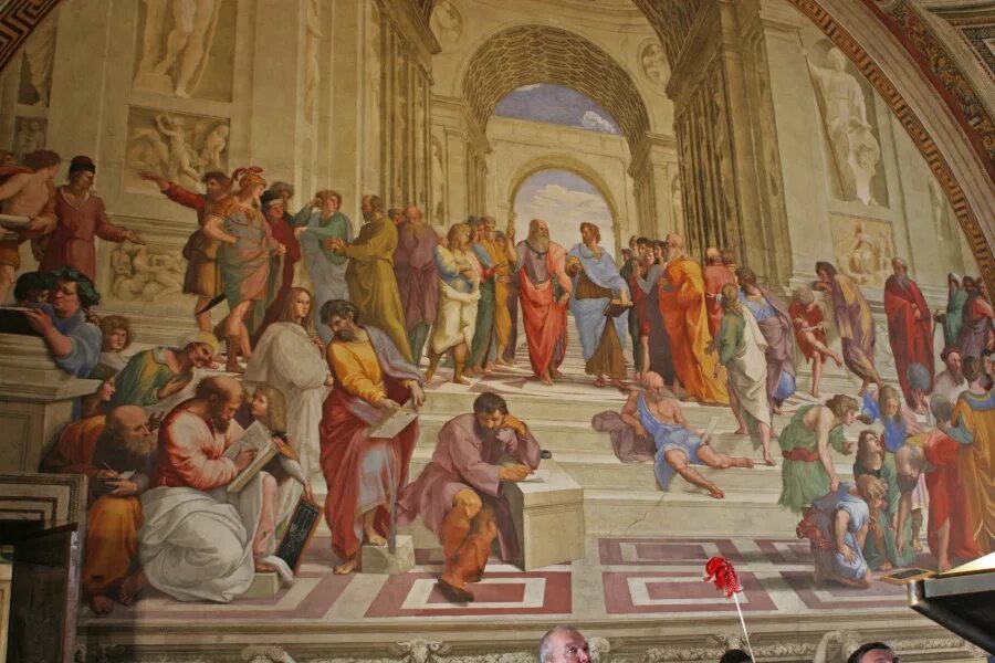 Ксенофонт на фреске Афинская школа. Фреска Рафаэля Афинская школа Платон и Аристотель.