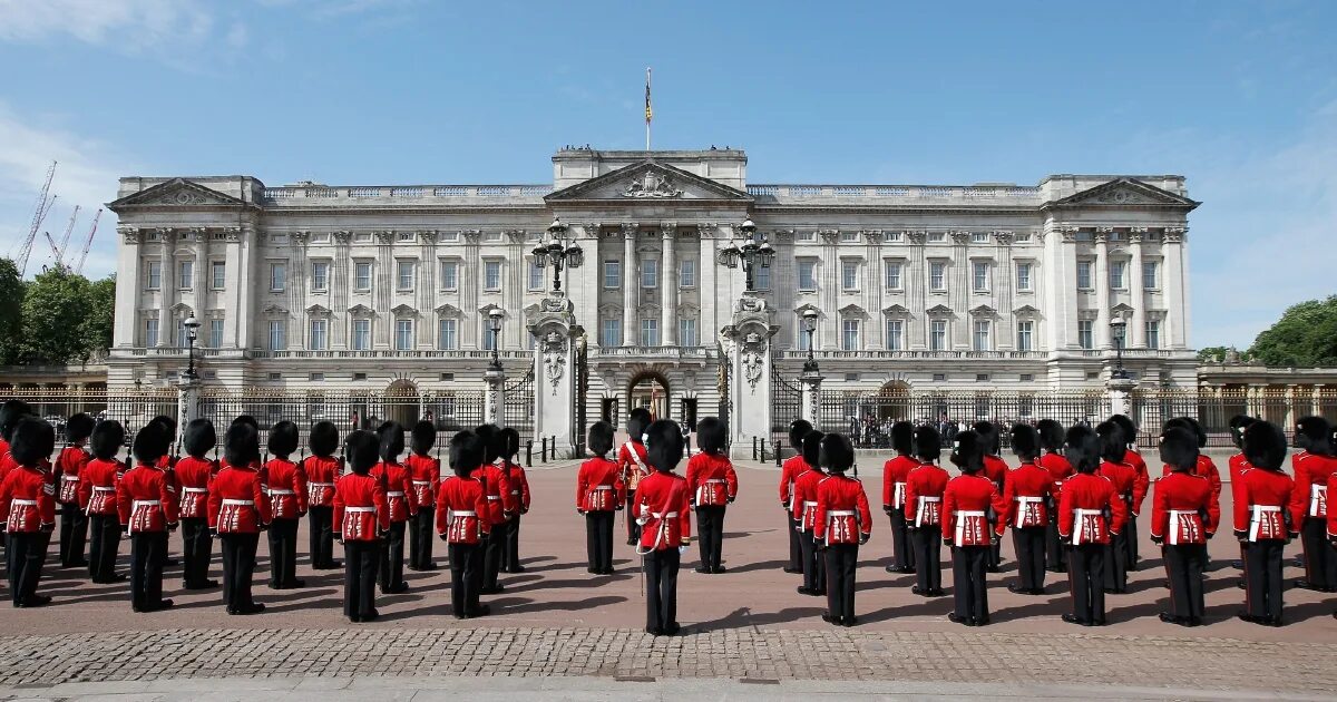 The changing of the guard takes place
