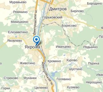 Яхрома на карте