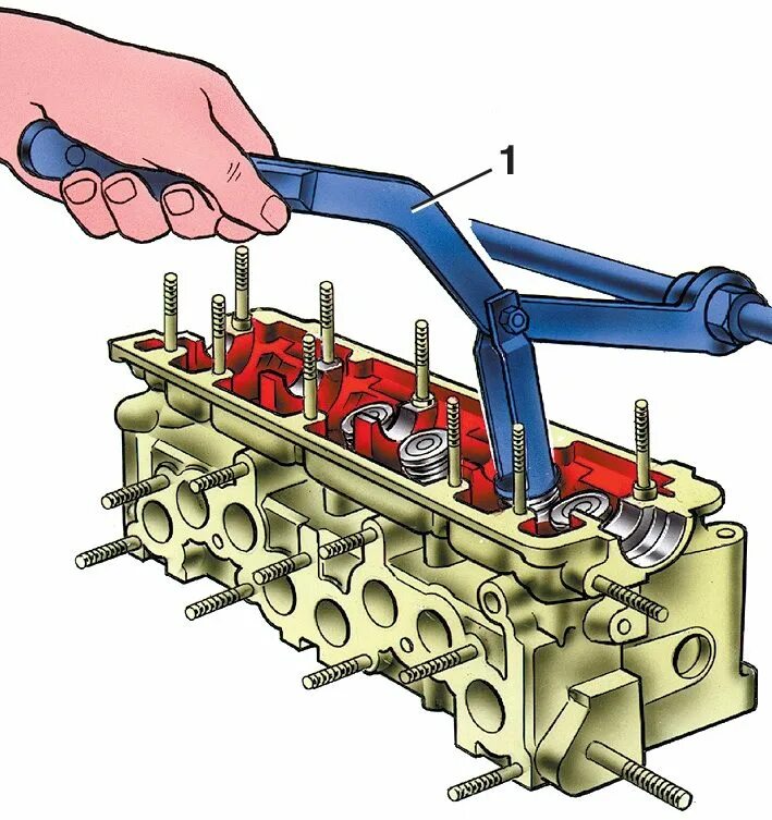 Снятие гбц ваз клапанов. ГБЦ ВАЗ 2115. Головка блока цилиндров ВАЗ 2115. Головка двигателя ВАЗ 2115. Цилиндр ГБЦ ВАЗ 2115.