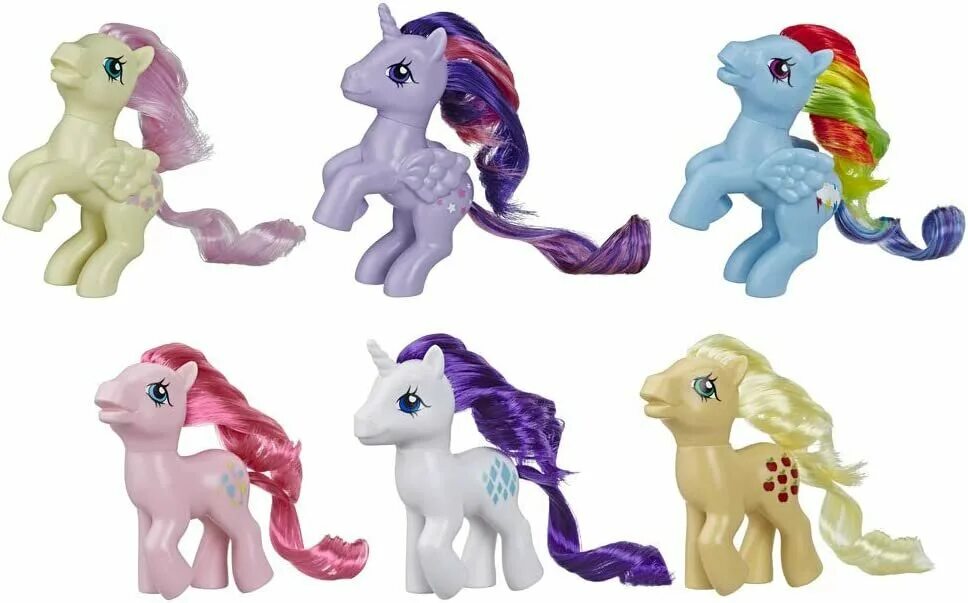 Пони поколение игрушки. Hasbro Pony g3.5. My little Pony игрушки Hasbro. My little Pony Hasbro 6 шт. МАЙЛИТЛПОНИ фигурки Хазбро.