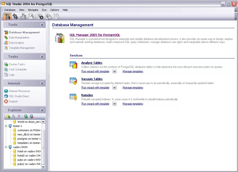 Db task. Postgresql studio. sql manager for postgresql. oracle management studio. sql tasks.