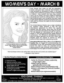 International women day worksheets