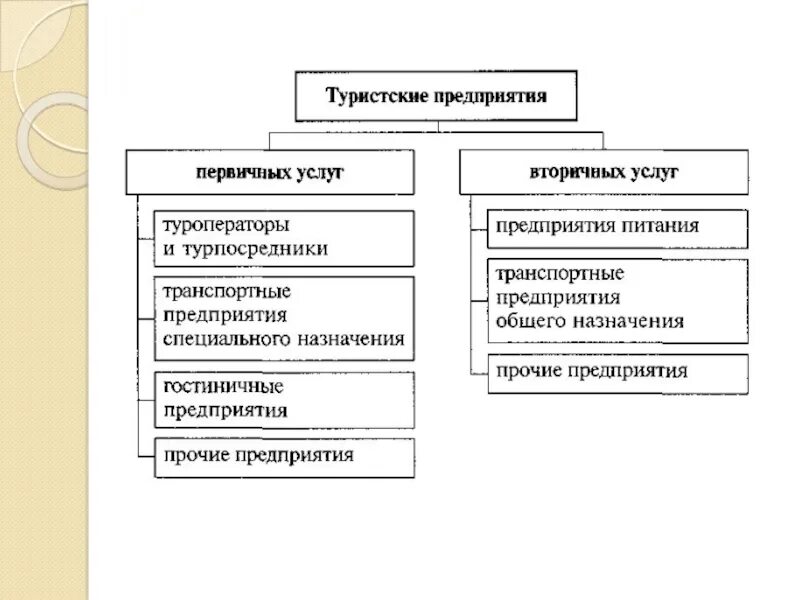 Вторичной организацией является. Классификация туристских предприятий. Классификация предприятий туризма. Классификация туристских фирм. Туристские предприятия первичных и вторичных услуг.