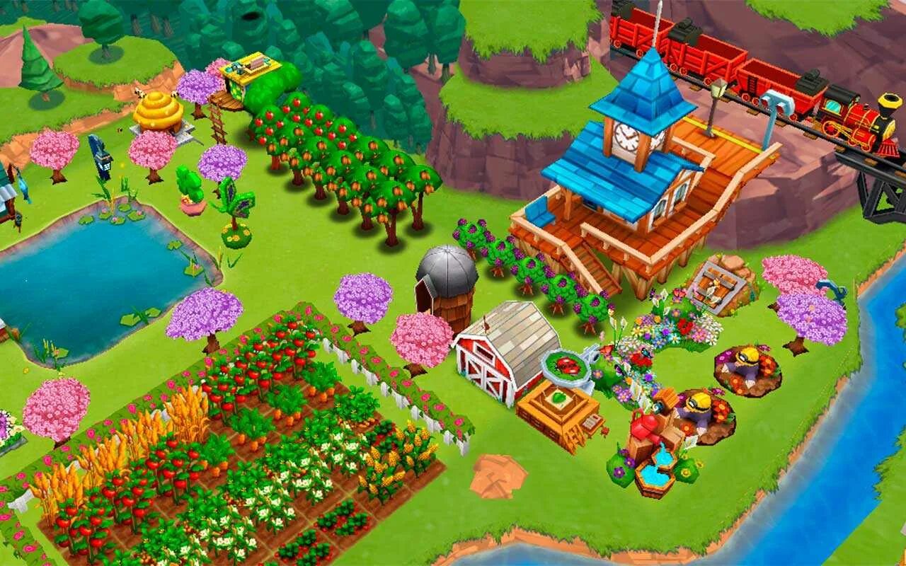 Игры фермы 7. Игра Village Farm 2. Farm Town - семейная ферма. Ферма с прудом игра. Ферма игра скрины.