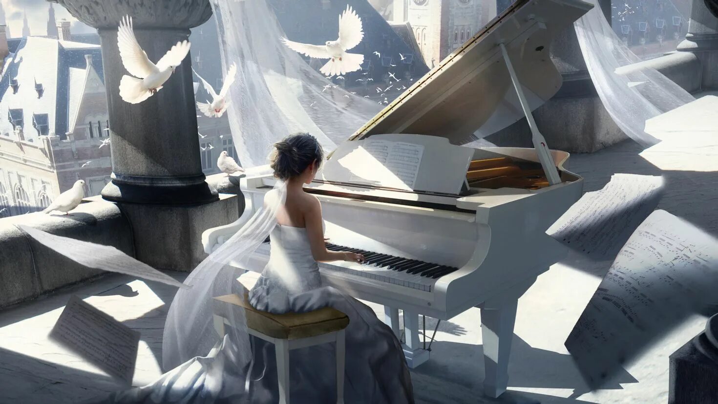 Музыка без души. Женщина за роялем. Девушка на рояле. Девушка и пианино. Красивый рояль.