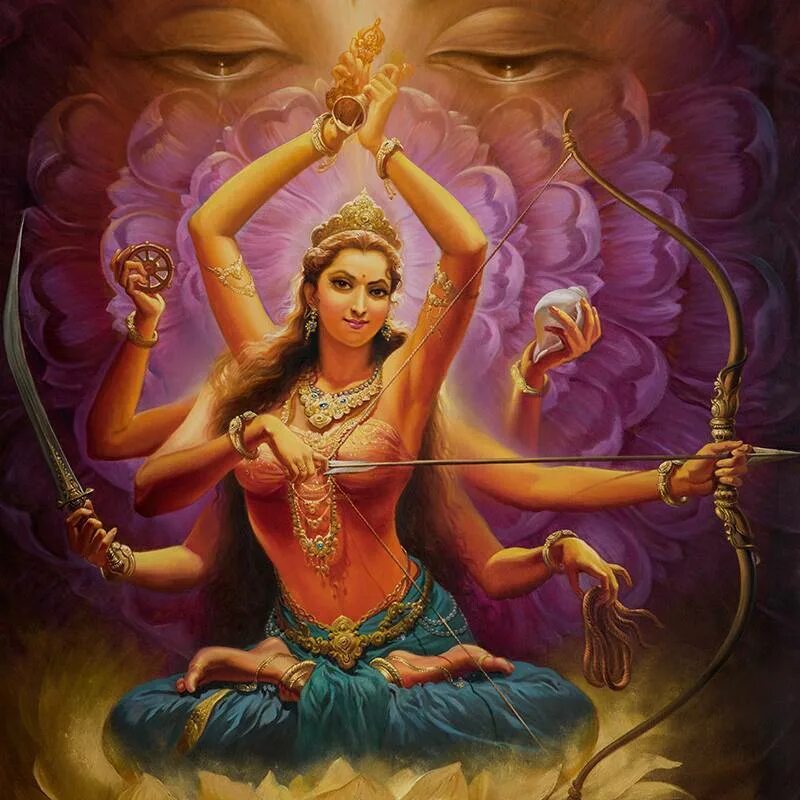 Женские мантры. Ади Шакти богиня. Богиня Шакти многорукая. Шива Многорукий Шакти. Богиня Дэви Шакти.