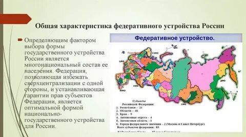 Характеристики федеративного государственного устройства
