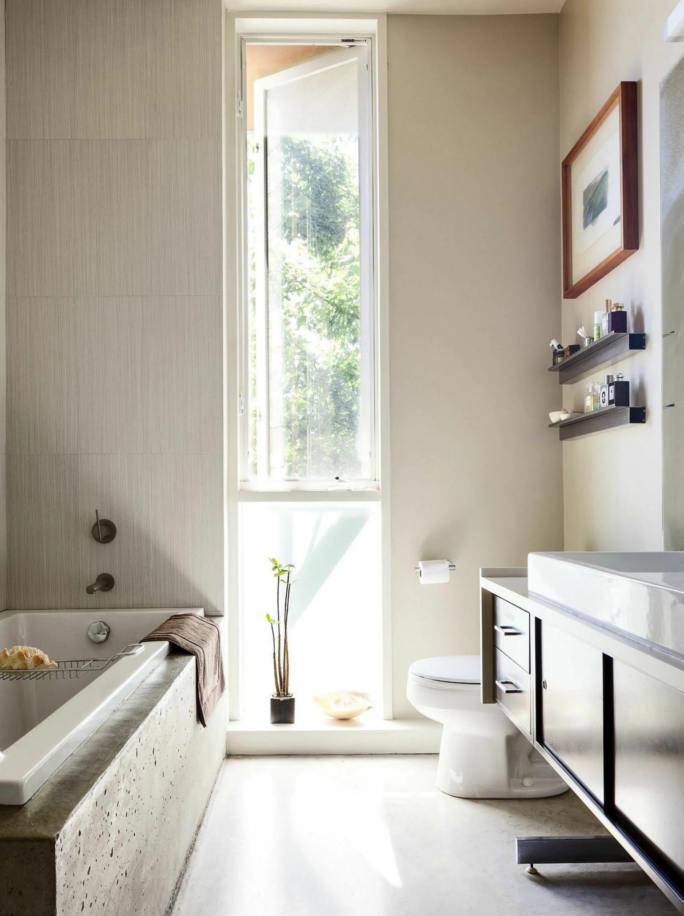 Download wallpaper towel, mirror, window, bath, luxury, Design, Bathroom, sectio