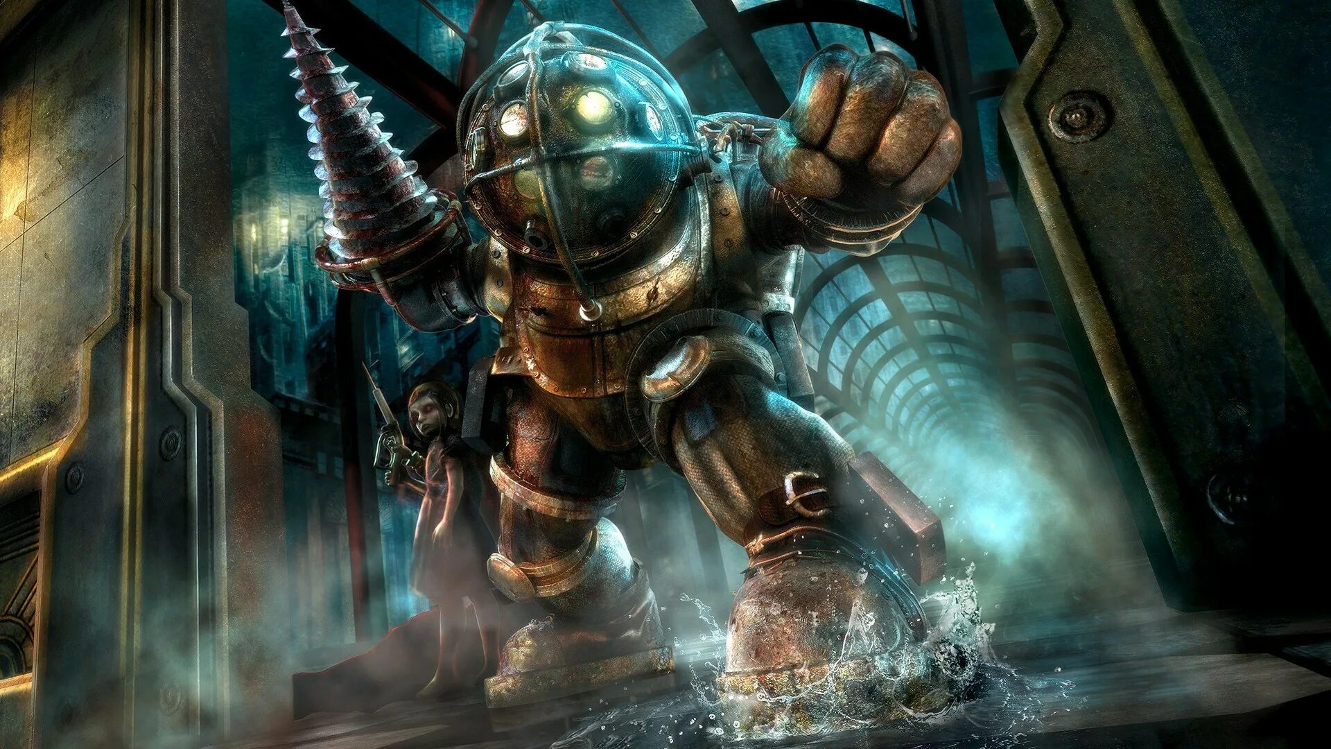 Большой папочка Bioshock. Биошок 4. Биошок 2007. Bioshock 1 большой папочка. Большая игра папа