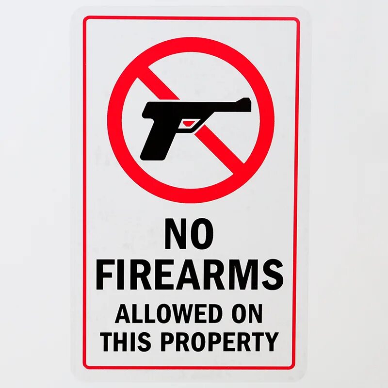 No Guns allowed. Табличка no Weapons. No firearms sign. No Guns sign. Additional property is not allowed