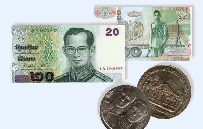 1700 бат. Бат денежная единица Таиланда. Тайские банкноты 20 бат. Валюта Тайланда 20 бат. Денежная валюта Тайланда тайский бат.