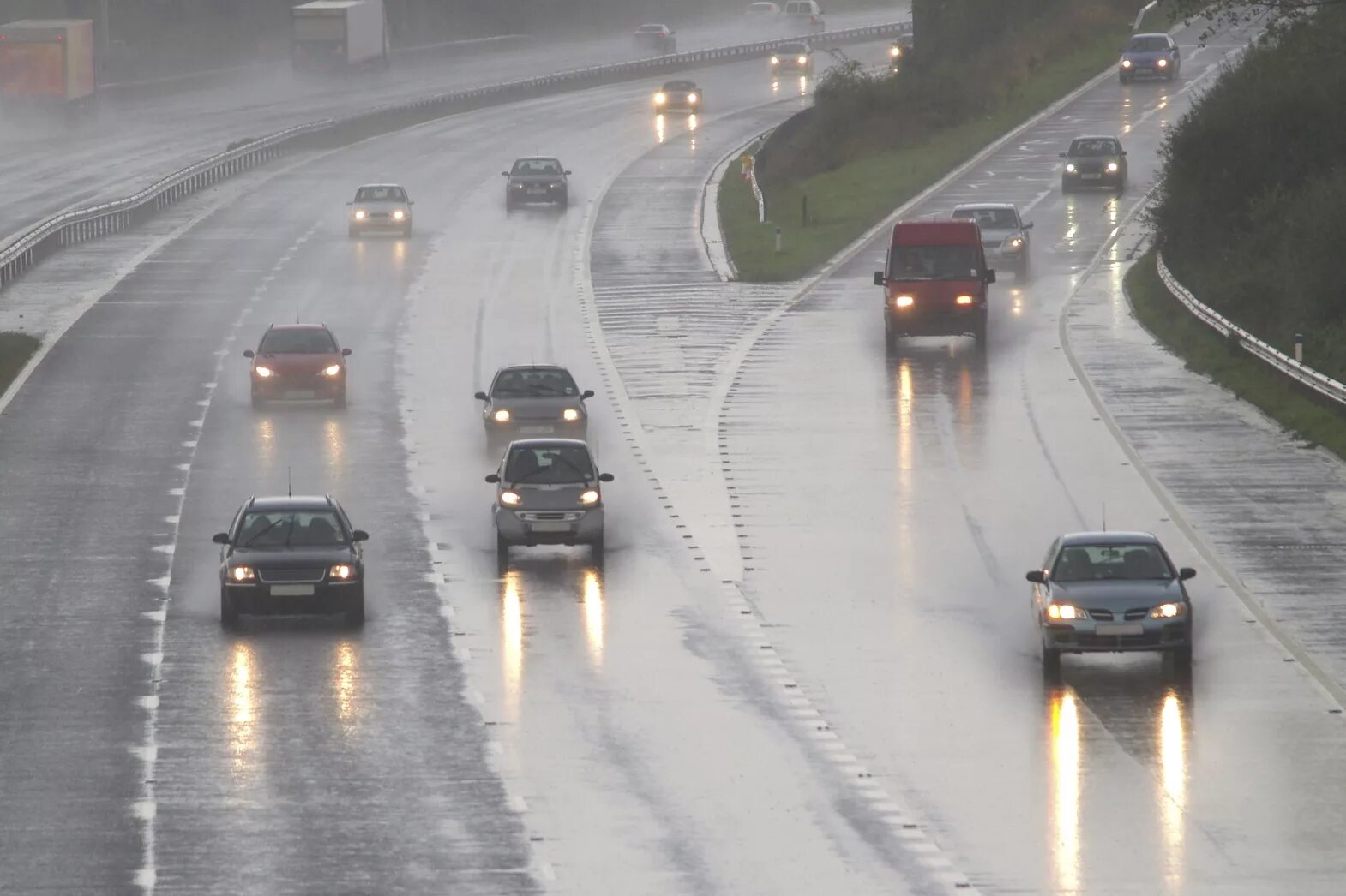 Car Driving in the Rain. Drive in the Rain. The car after the Rain. Driver rain