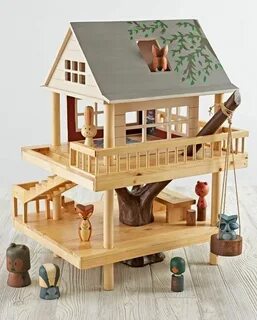 Деревянные дома игрушечные