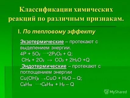 Классификация реакций по фазовому состоянию
